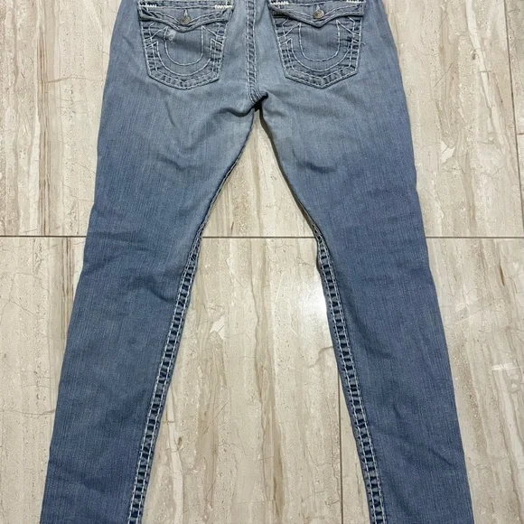 Vintage True Religion Light Blue Straight Leg Jeans - Picture 2 of 6